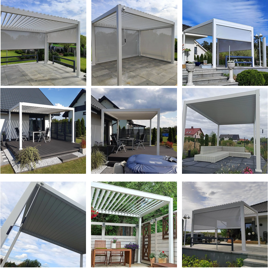 Terasová pergola Premium 3x4 white 10